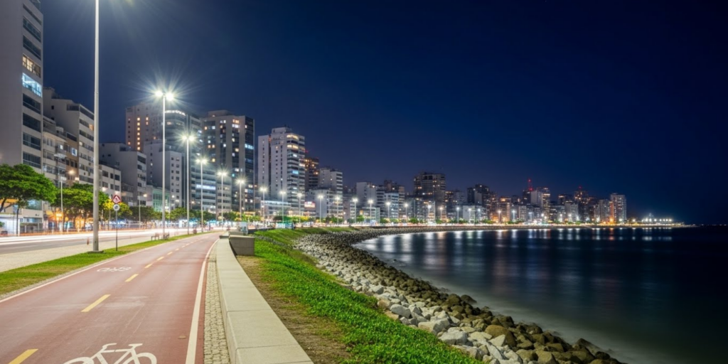 Santos_ O Coração Urbano do Litoral à Noite