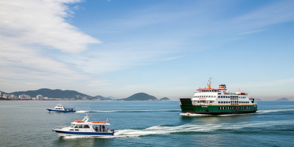 Transporte Marítimo no Litoral Paulista_ Balsas e Barcos